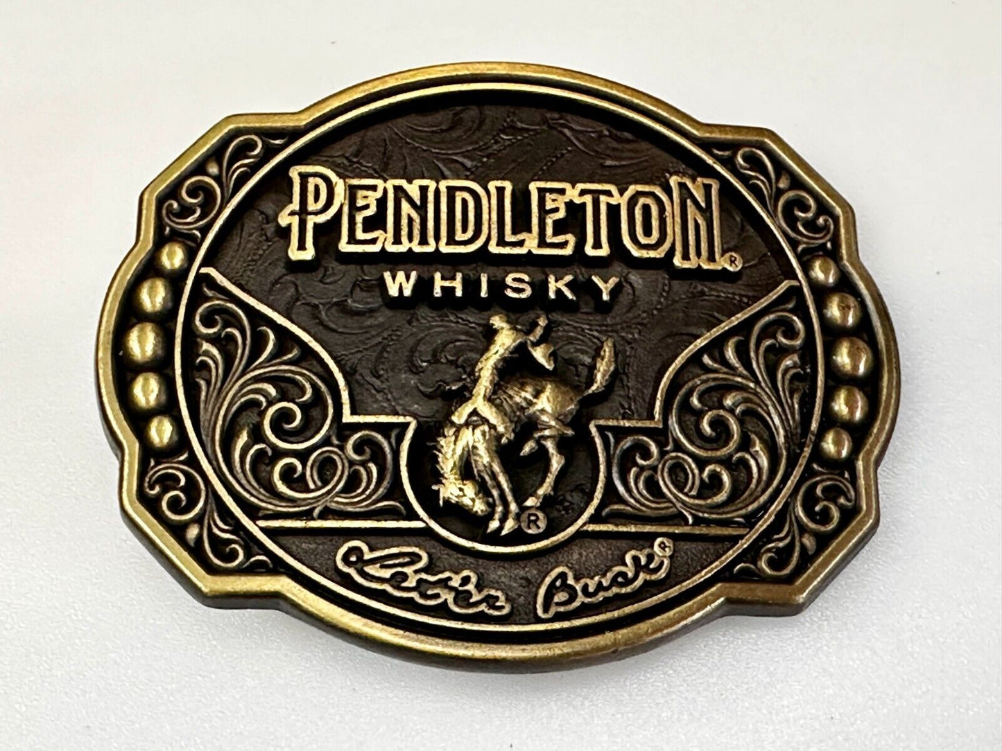 2024 Pendleton Whiskey Let'er Buck Rodeo Cowboy Montana Silversmiths Belt Buckle