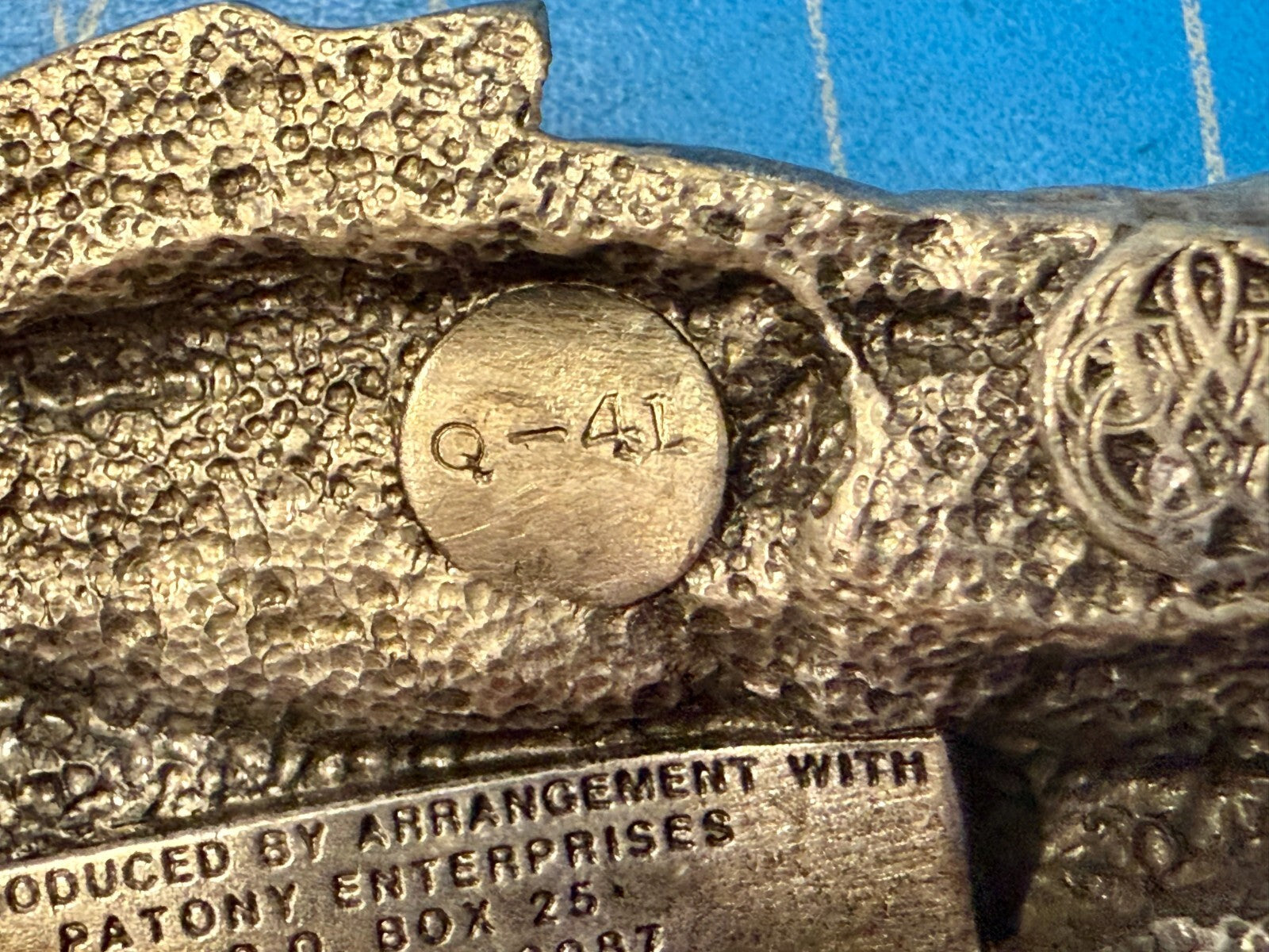 Armored Tank Military War Battle Weapon Anthony J.Irvin 1979 C-4L  Belt Buckle
