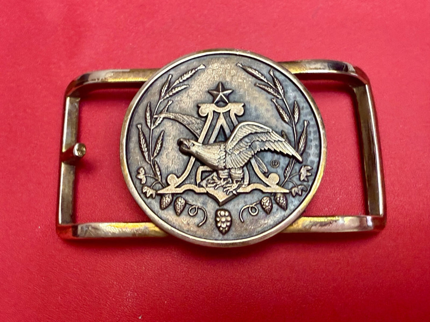 Anheuser Busch Beer Brewing Co Eagle Small Jostens Vintage Belt Buckle