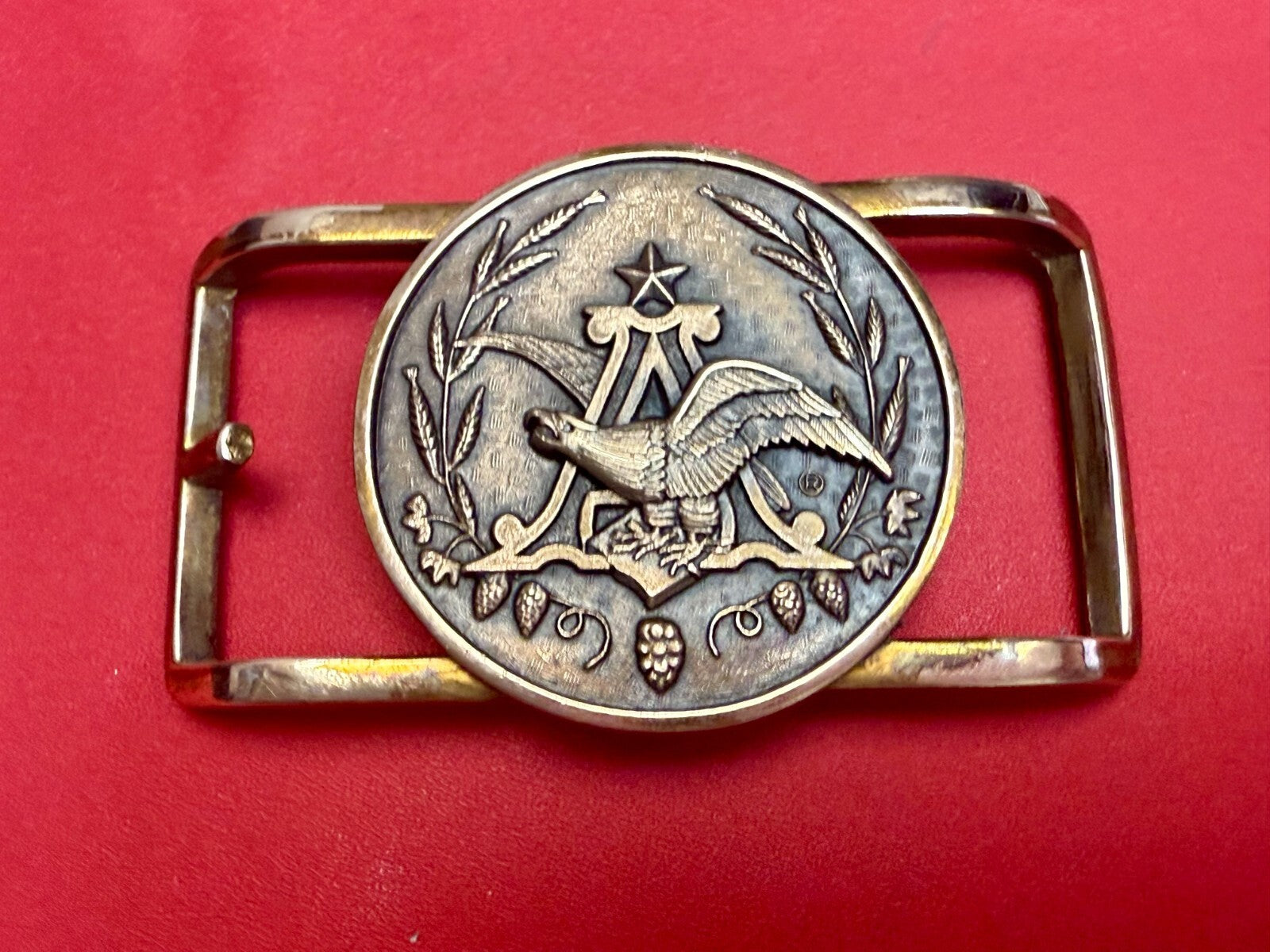 Anheuser Busch Beer Brewing Co Eagle Small Jostens Vintage Belt Buckle
