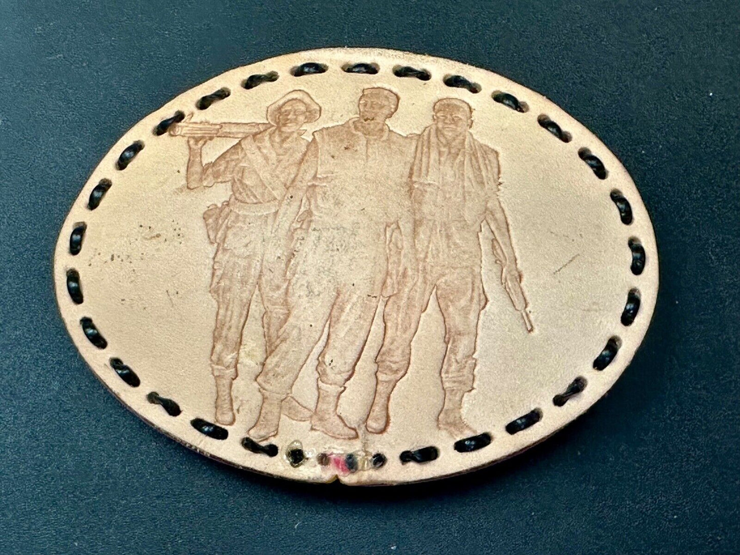 Vietnam Veterans War Memorial Washington DC  large leather Oval Belt Buckle