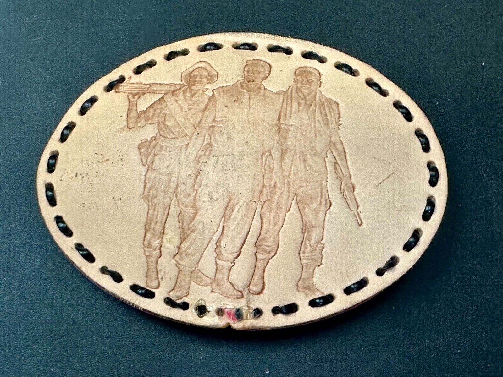 Vietnam Veterans War Memorial Washington DC  large leather Oval Belt Buckle