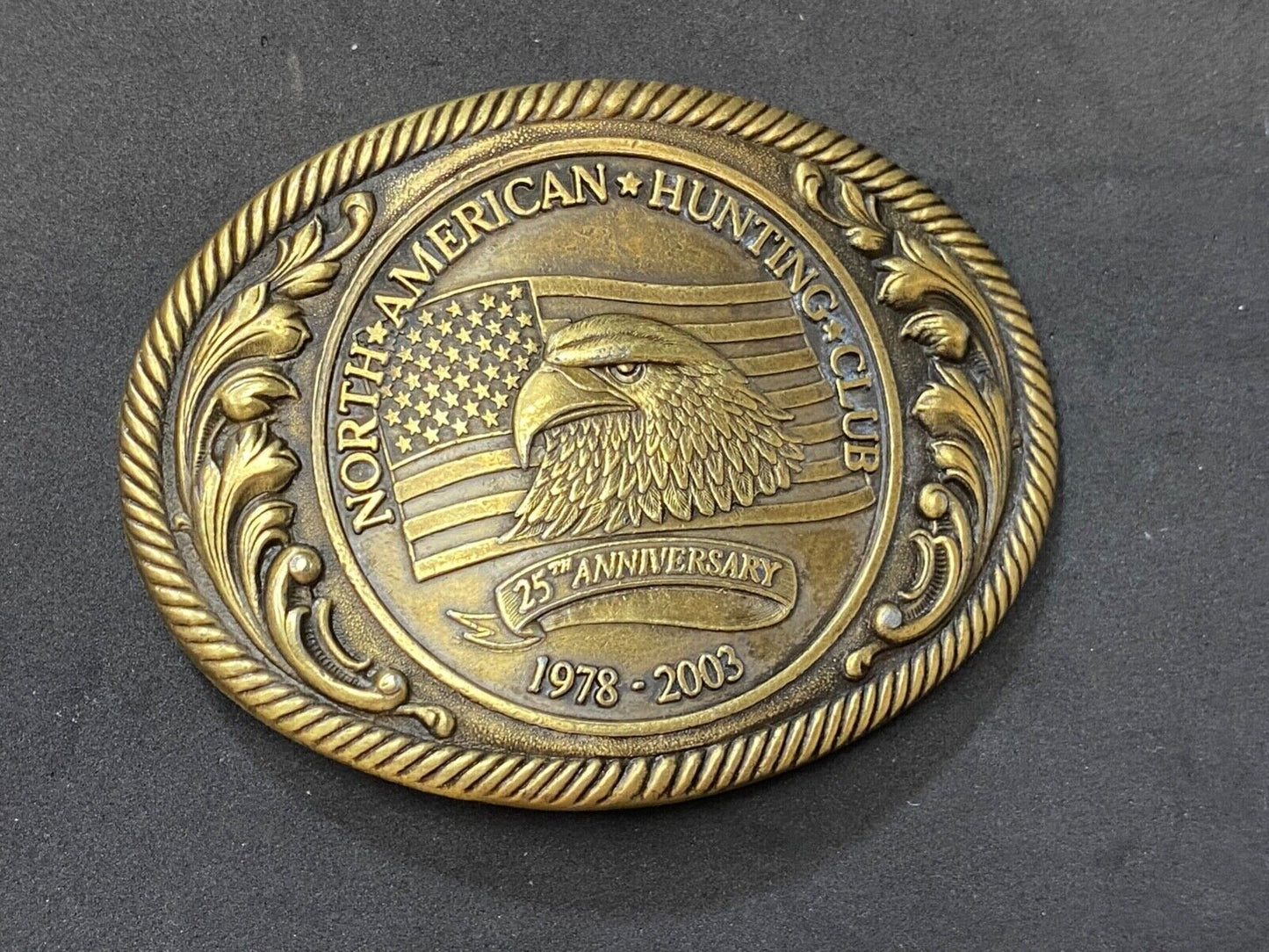 2003  25th anniversary North American Hunting Club commemorative belt buckle