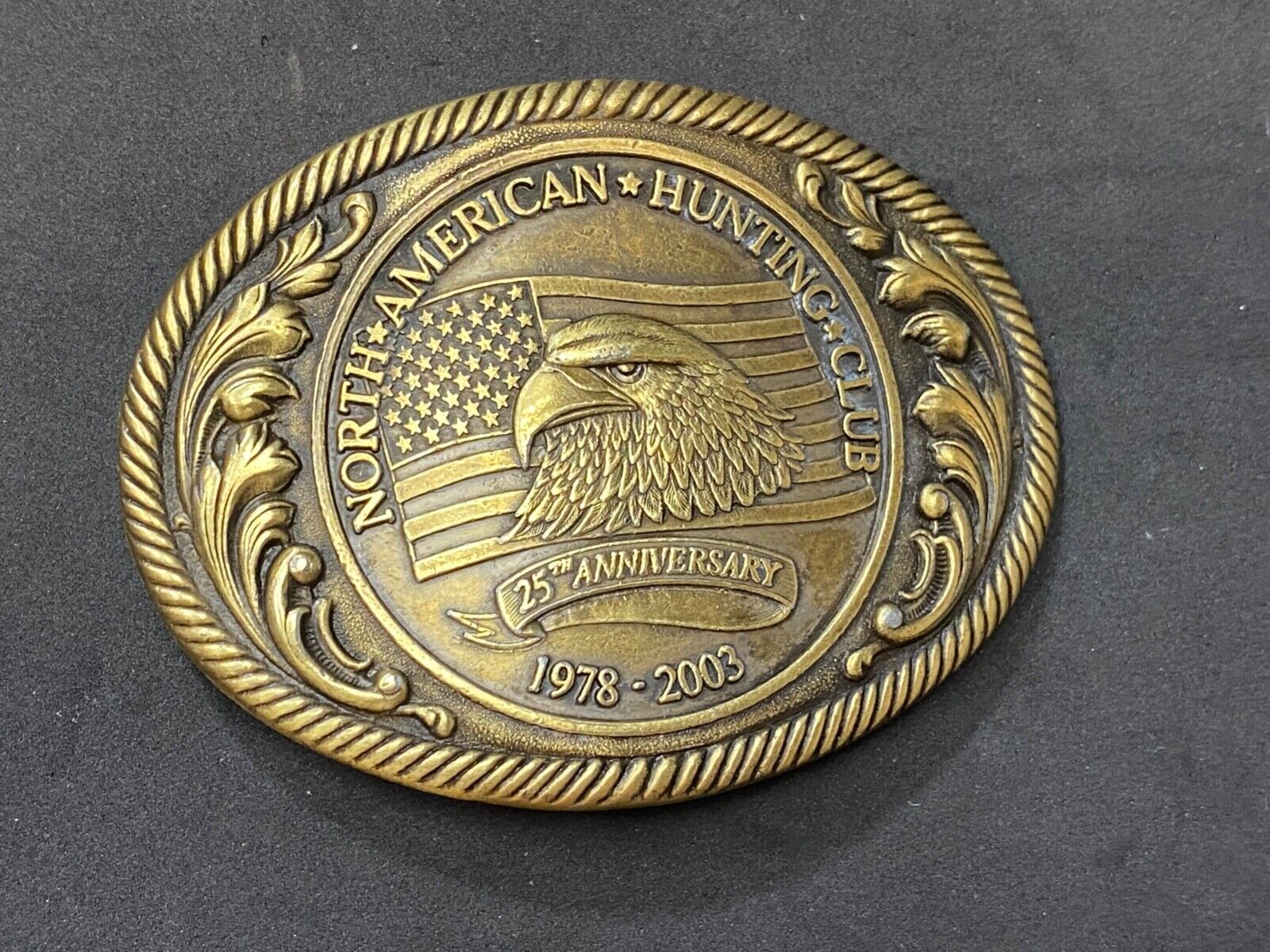 2003  25th anniversary North American Hunting Club commemorative belt buckle