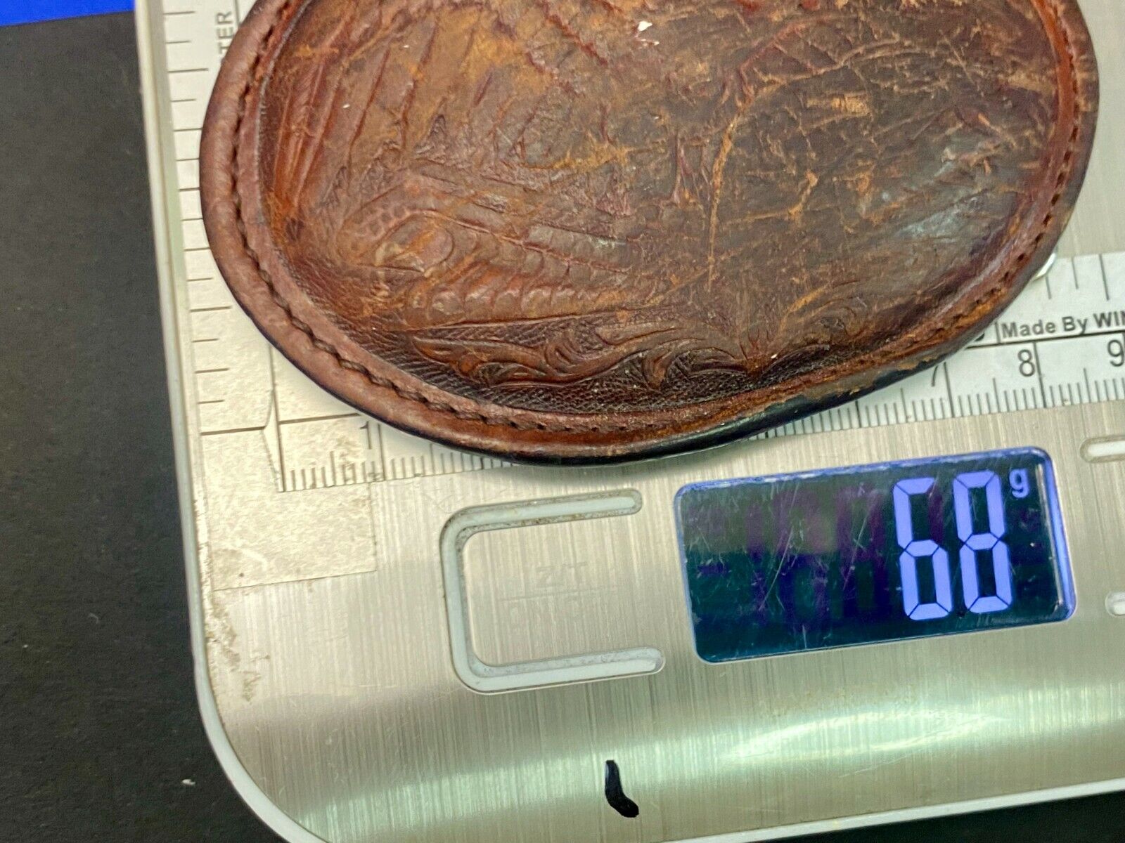 Vintage Leather Duck Belt Buckle - To Restore