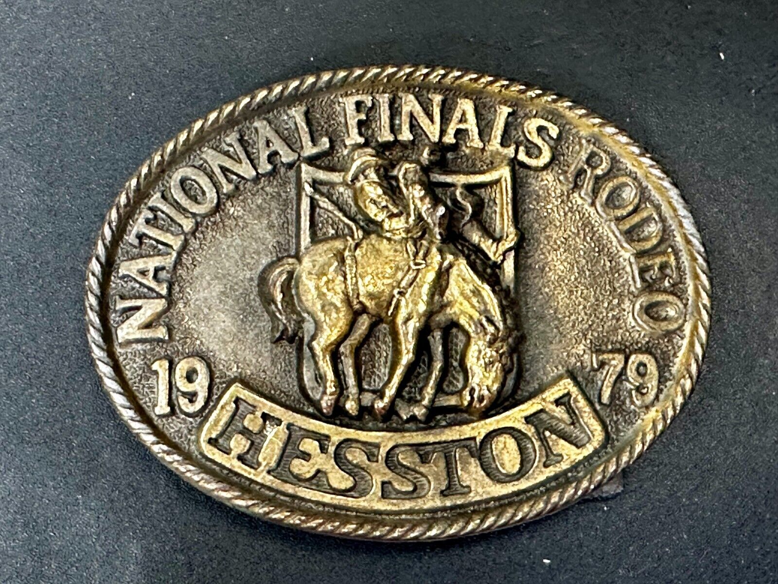 1979 NFR National Finals Rodeo Hesston Fifth Edition Commemorative Belt Buckle