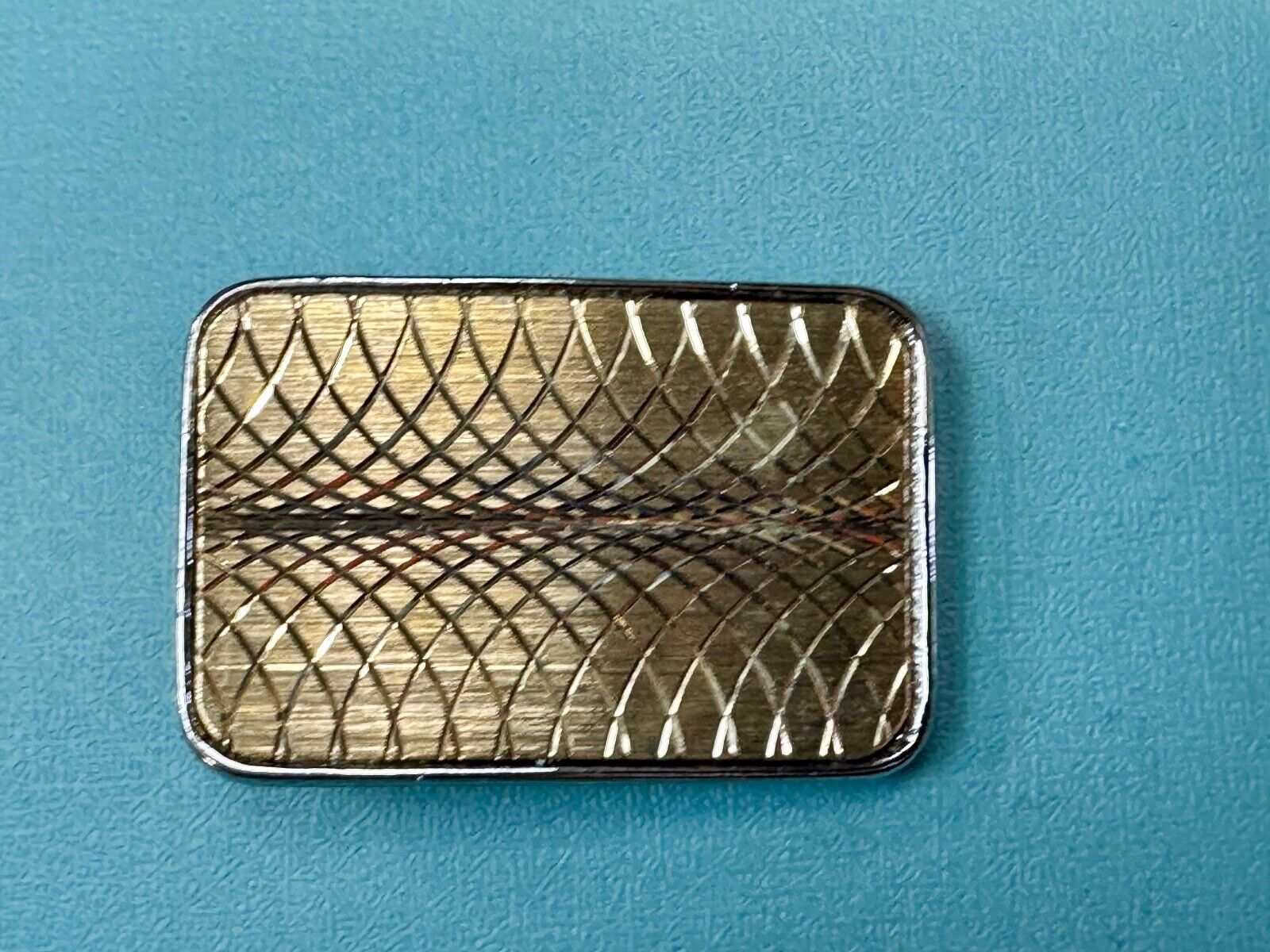Vintage flower theme etched rectangular western gold tone belt buckle