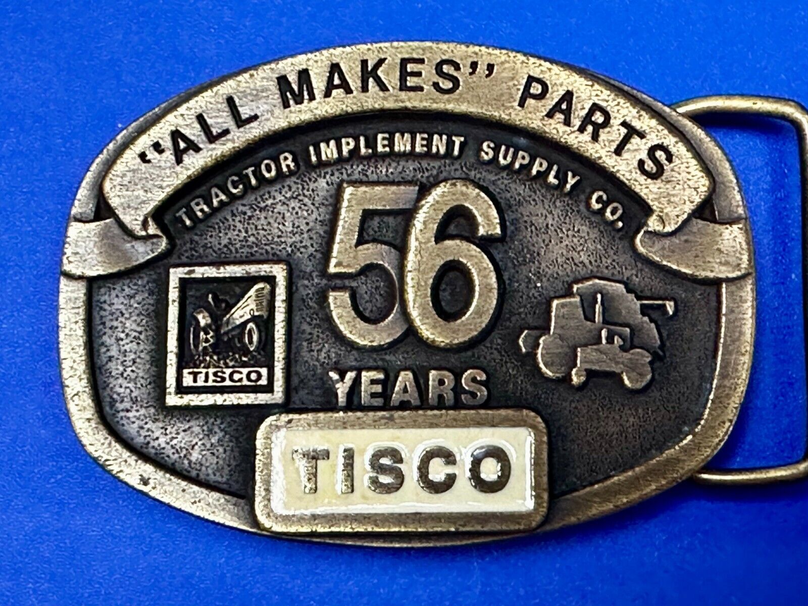 56 Years TISCO Tractor Implement Supply company NOS Belt Buckle by Speccast