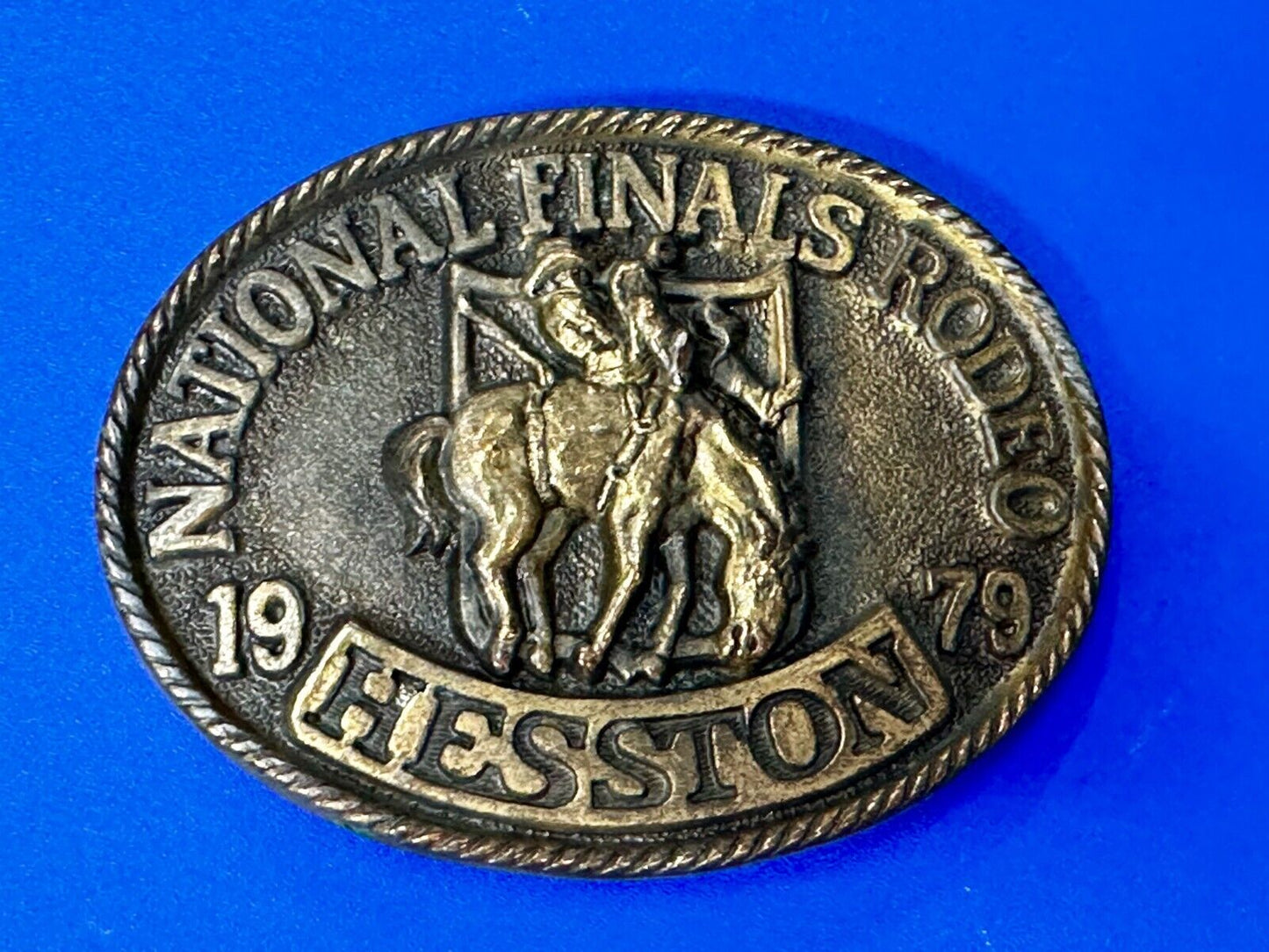 1979 NFR National Finals Rodeo Hesston Fifth Edition Commemorative Belt Buckle