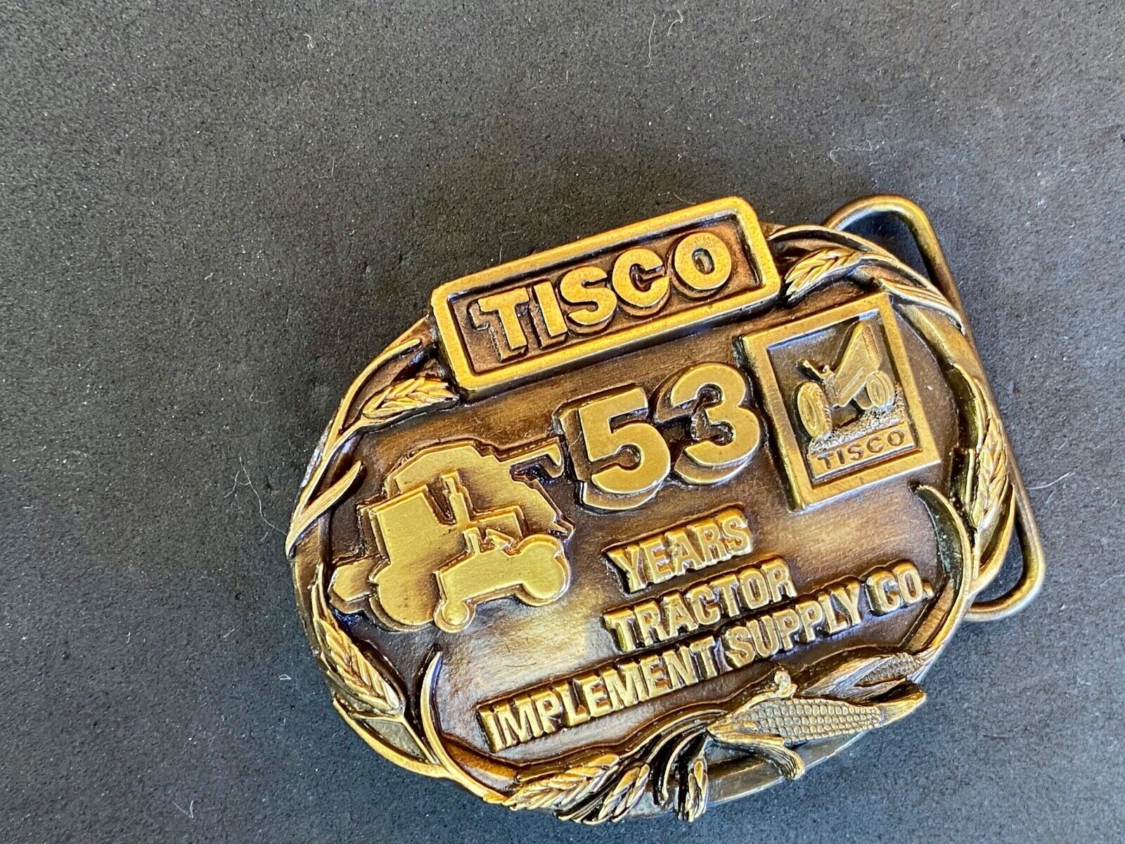 Tisco Tractor Implement Supply Co. 53 Years Belt Buckle Limited Edition 1987