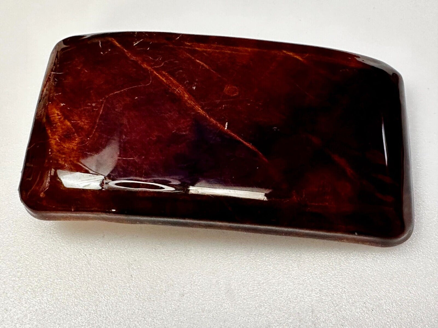 Vintage Glossy Polished Lacquered Wood Belt Buckle By Burl Wood West