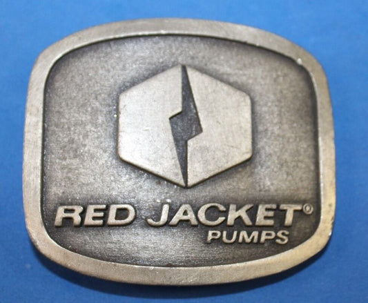 Vintage Distressed Red Jacket Pumps Belt Buckle 