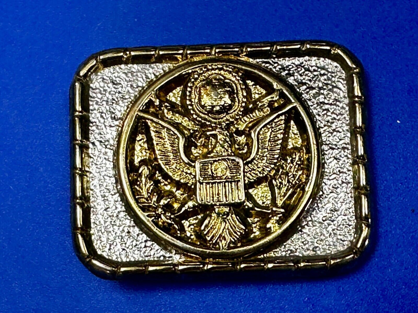 United States Of America Silver & Gold Tone Eagle Shield Arrows Usa Belt Buckle