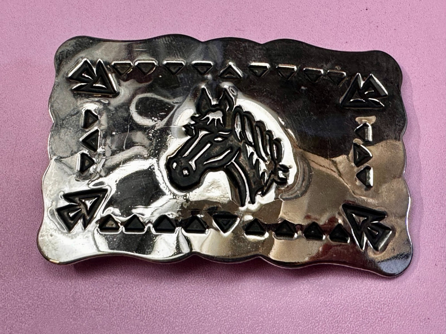 Vintage Horse Head Native American / Southwestern Vibe Belt Buckle