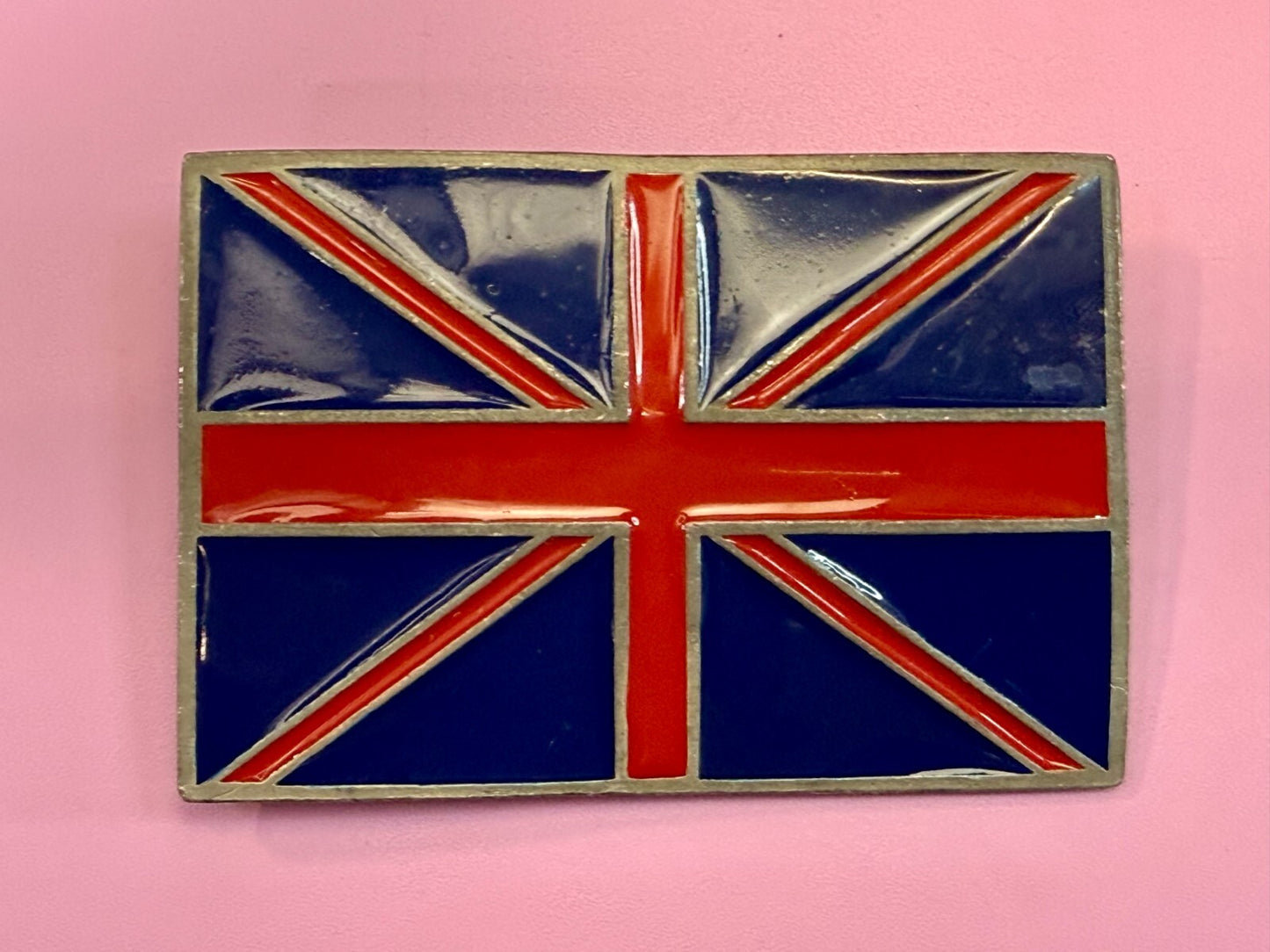 United Kingdom Union Jack UK British Britain Flag Vintage Mobtown Belt Buckle
