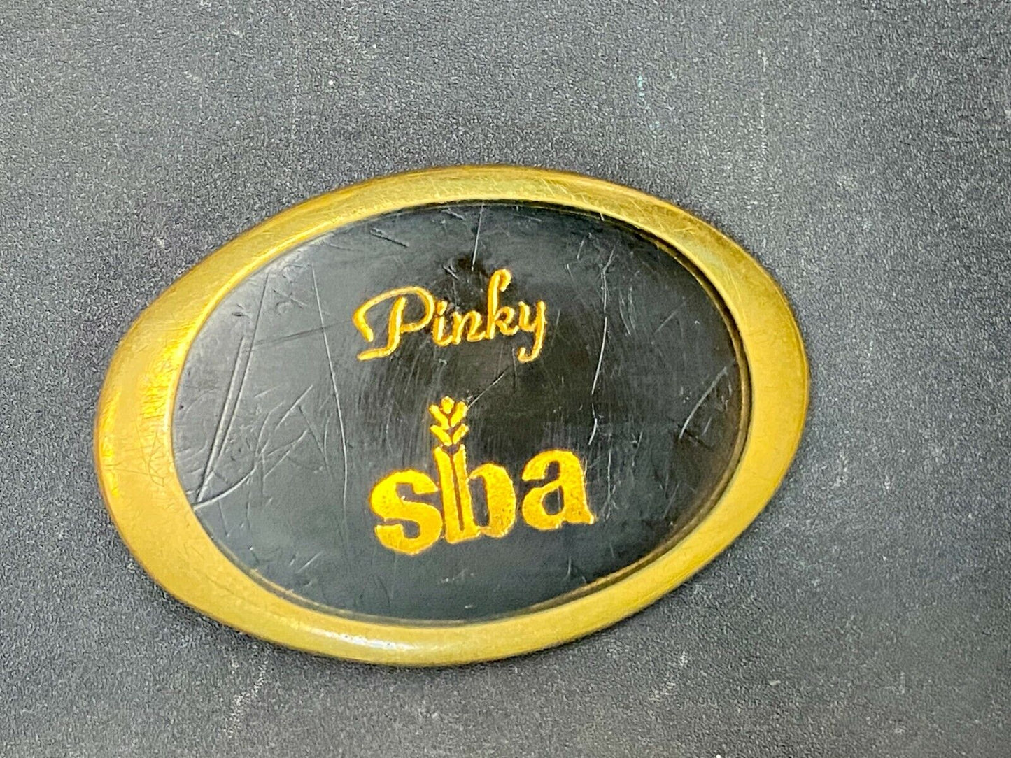 Unknown To Me~!   Pinky Slba Farming 1988 Vintage F-09 Solid Brass Belt Buckle