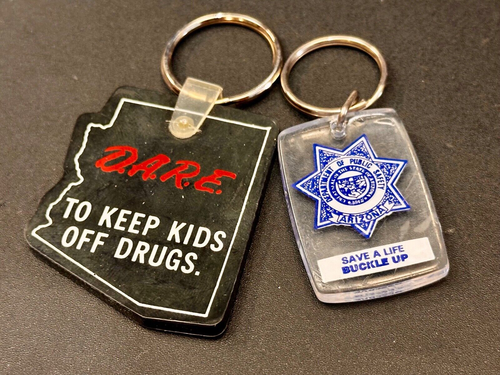 Arizona DARE and Public Safety Observe Speed Limits 2 Lot State Keychains Fobs