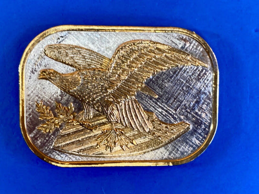Two Toned Western Diving Hunting Eagle Western Numbered  Belt Buckle 