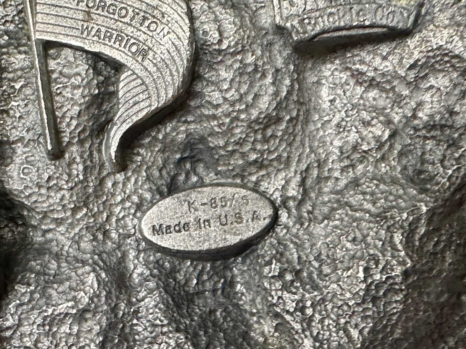 Vietnam Veterans Military Army Hero Vintage 1980's Pewter Siskiyou Belt Buckle