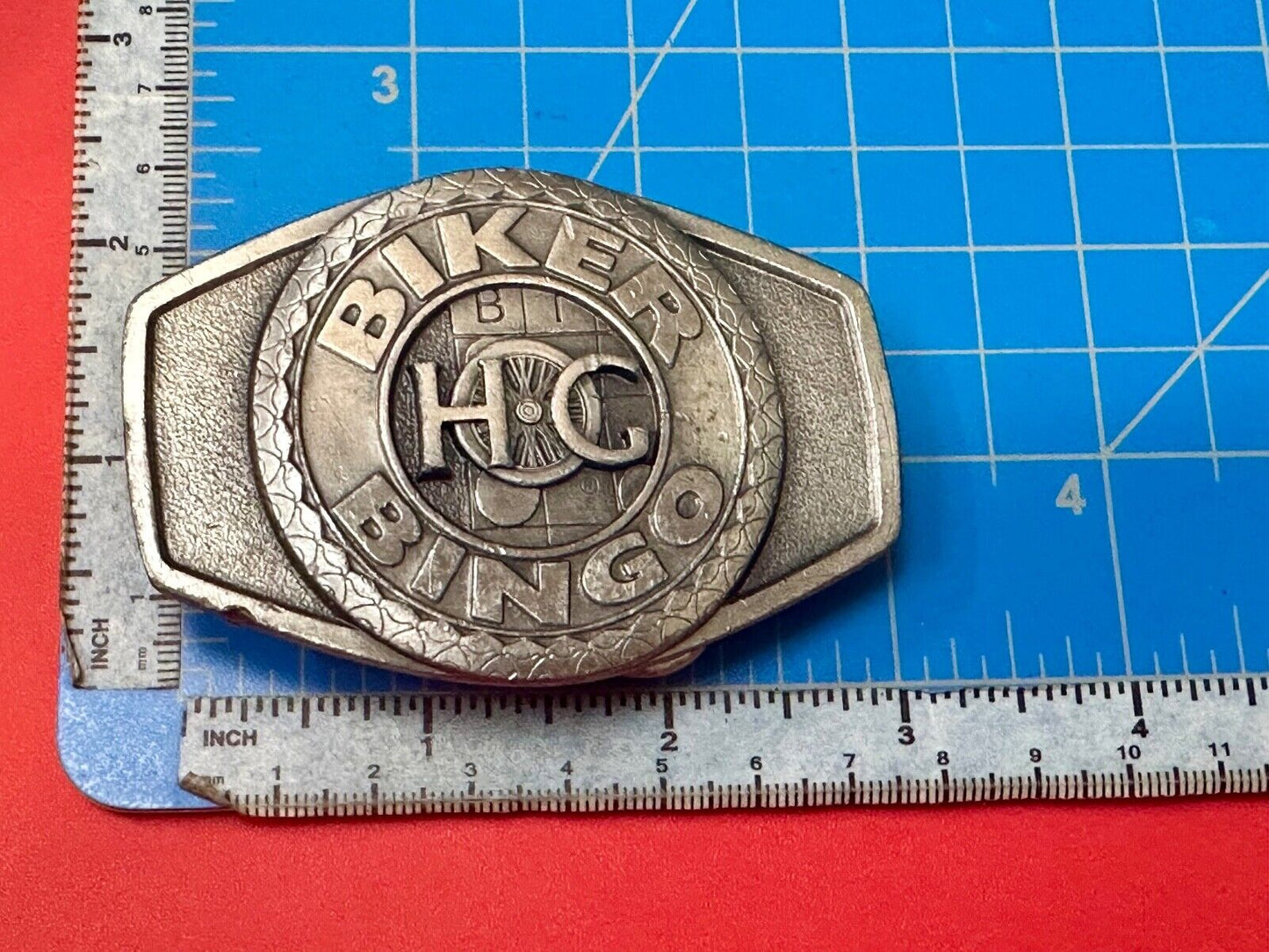 BIKER BINGO H.O.G.  Harley Davidson Owners Group - lucky winner belt buckle