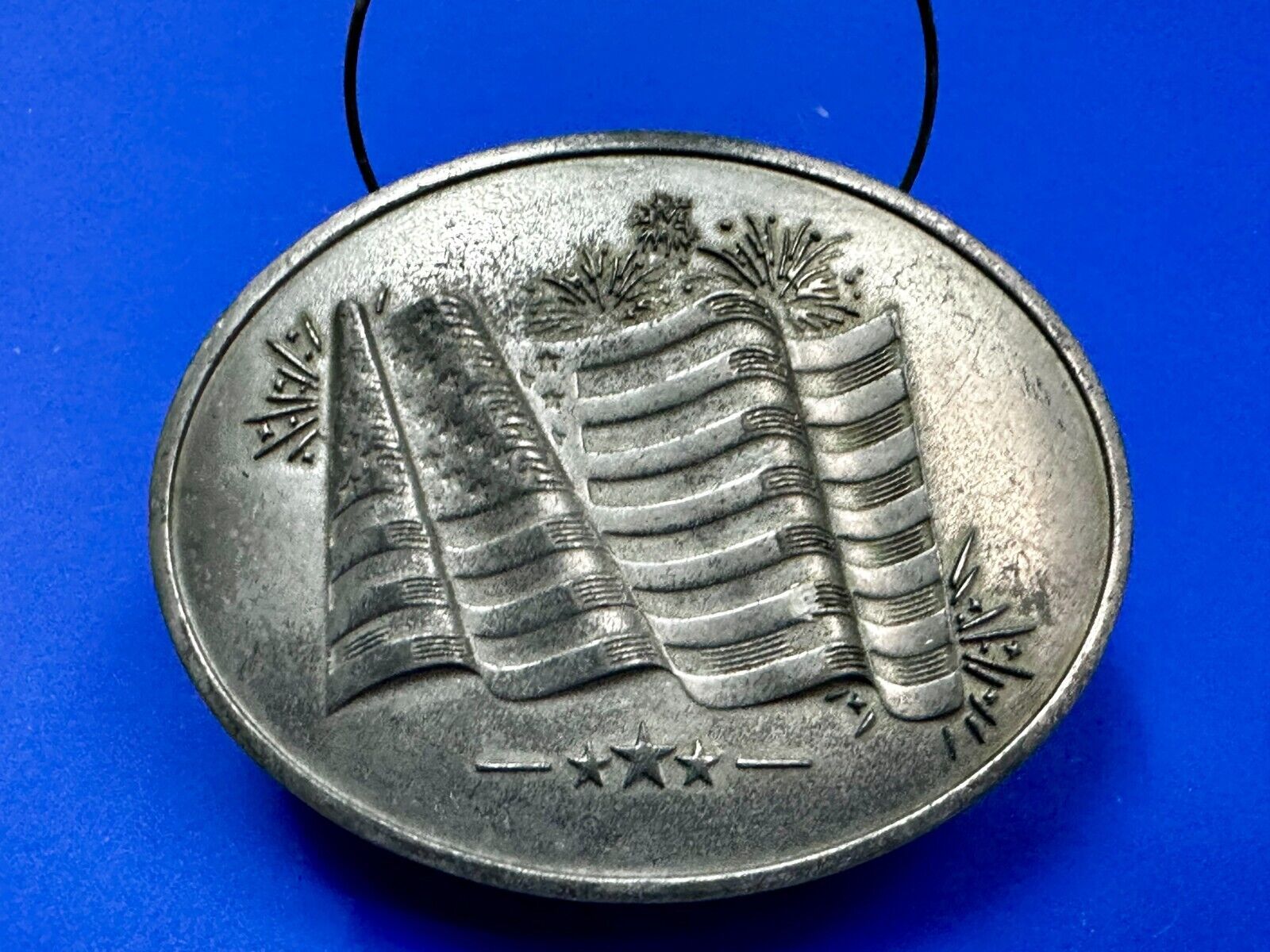 American US Flag Stars Stripes Patriotic Belt Buckle & Can holder by BevBuckle