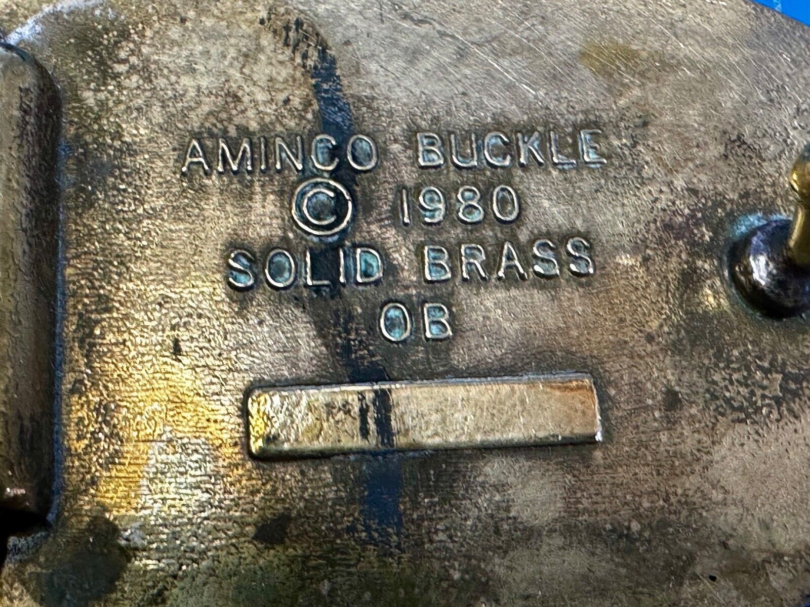 A Genuine Mechanic We come through in a clutch -Aminco 1980 Brass Belt Buckle