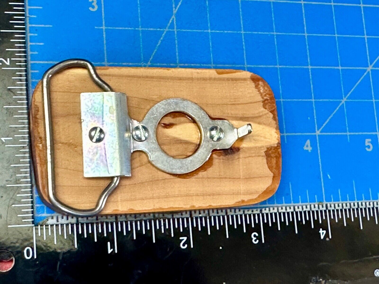 Two pins Patton Museum Fort Knox KY Artisan Inlaid project to wooden Belt Buckle