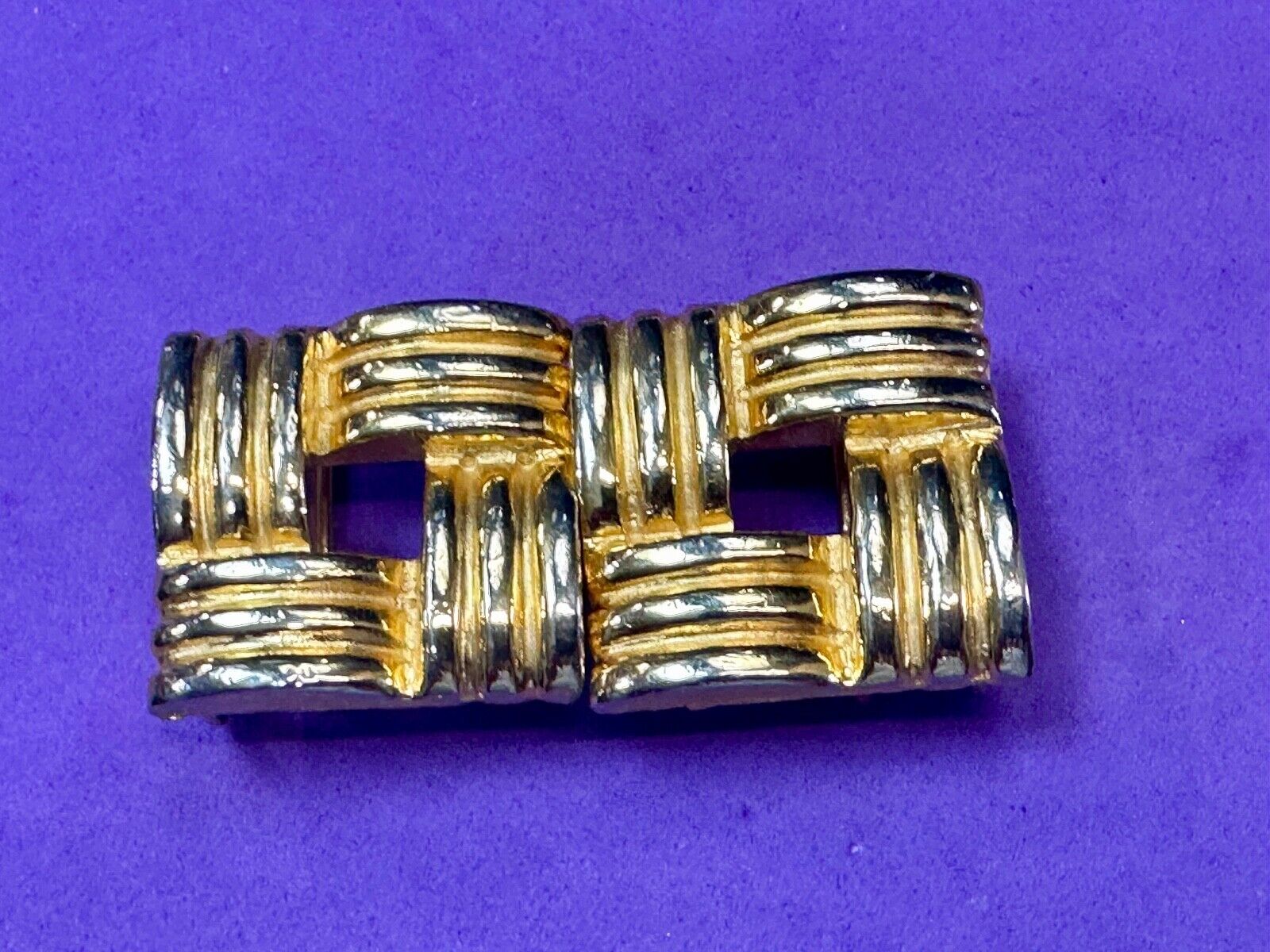 Two piece interconnecting vintage belt buckle by Dotty Smith