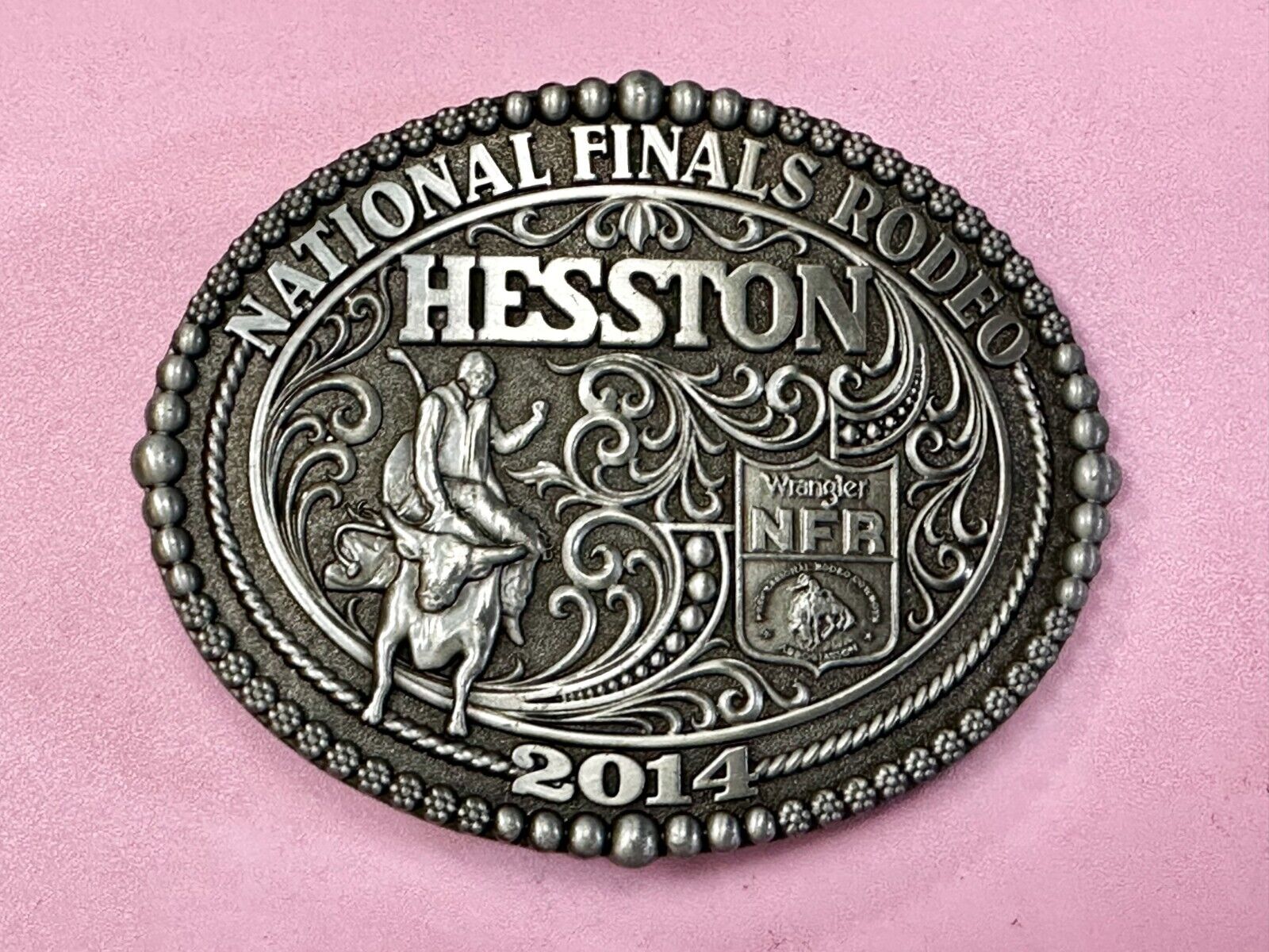 2014 National Finals Rodeo NFR Rodeo NOS Montana Silversmiths Belt Buckle