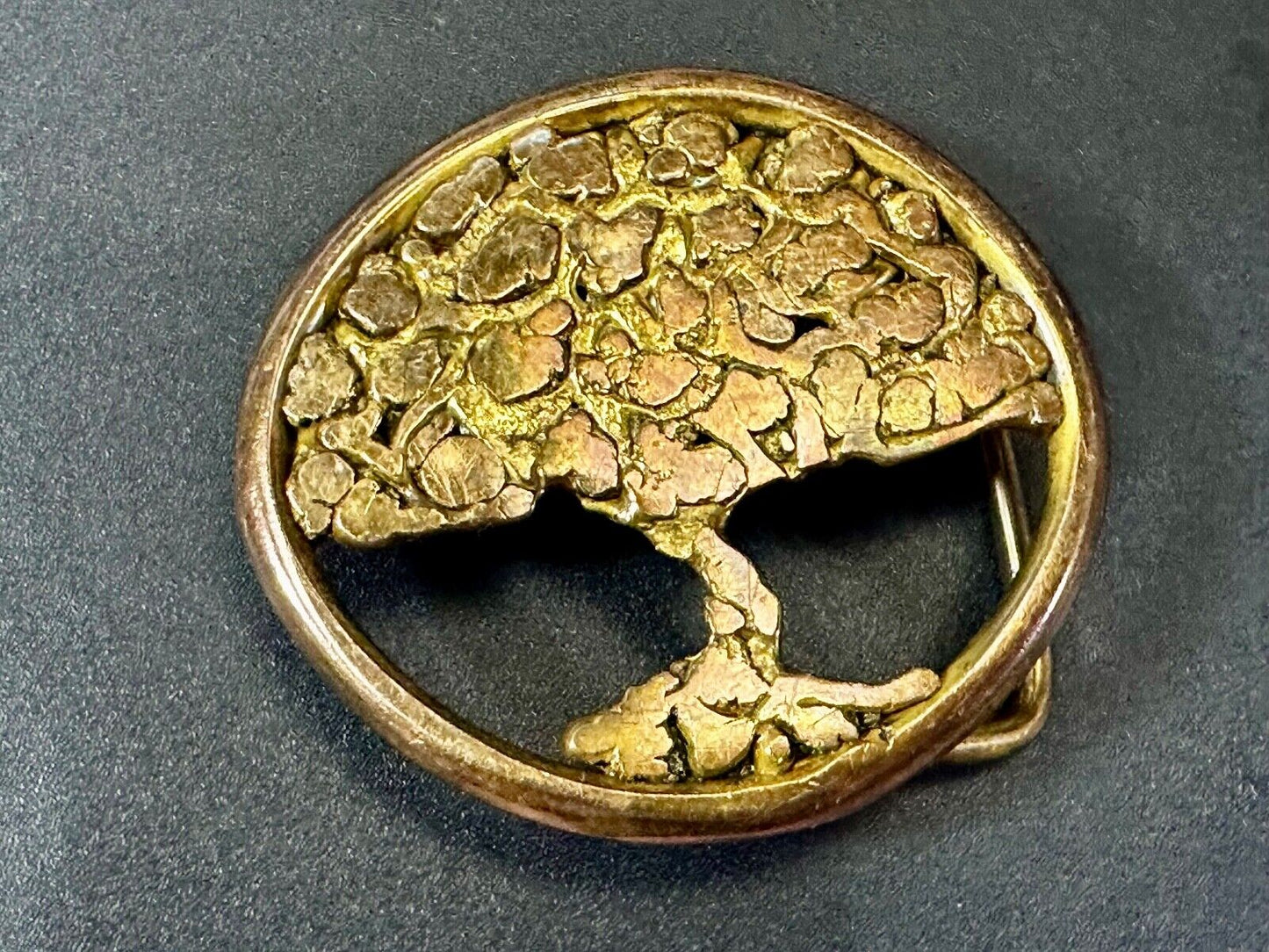 Tree of Life Abstract Open Work Hippy Vibe Artisan Cypress Belt Buckle