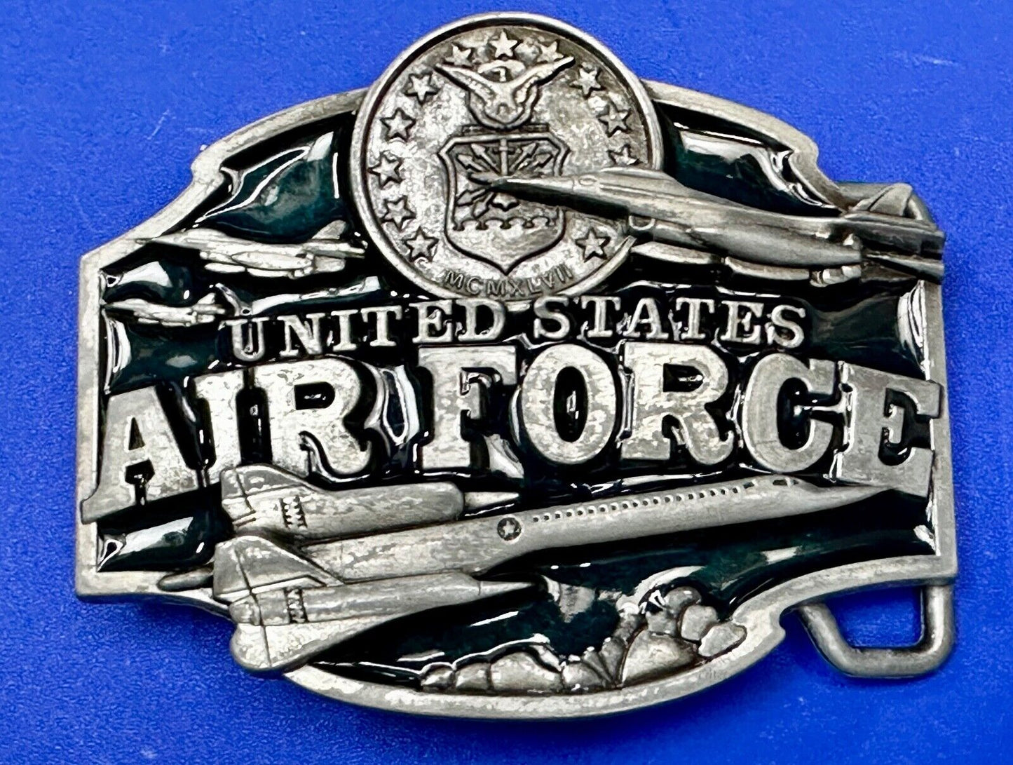 United States Air Force Raised Dimensional Plane Emblem Belt Buckle