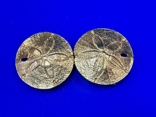 Two piece interconnecting Sand Dollars  vintage belt buckle by Mimi Di N