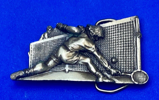 TENNIS sport game A-86 Vintage 1980 Bergamot brass works belt buckle