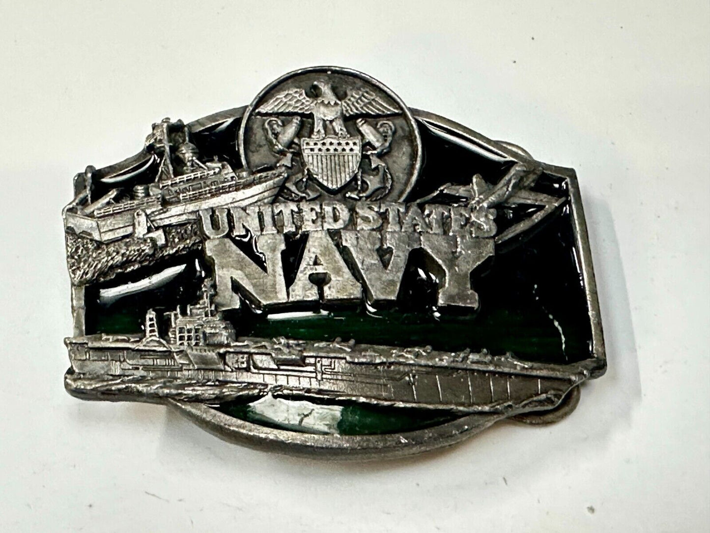 United States Navy Seal Vintage 1987 Commemorative Pewter Siskiyou Belt Buckle