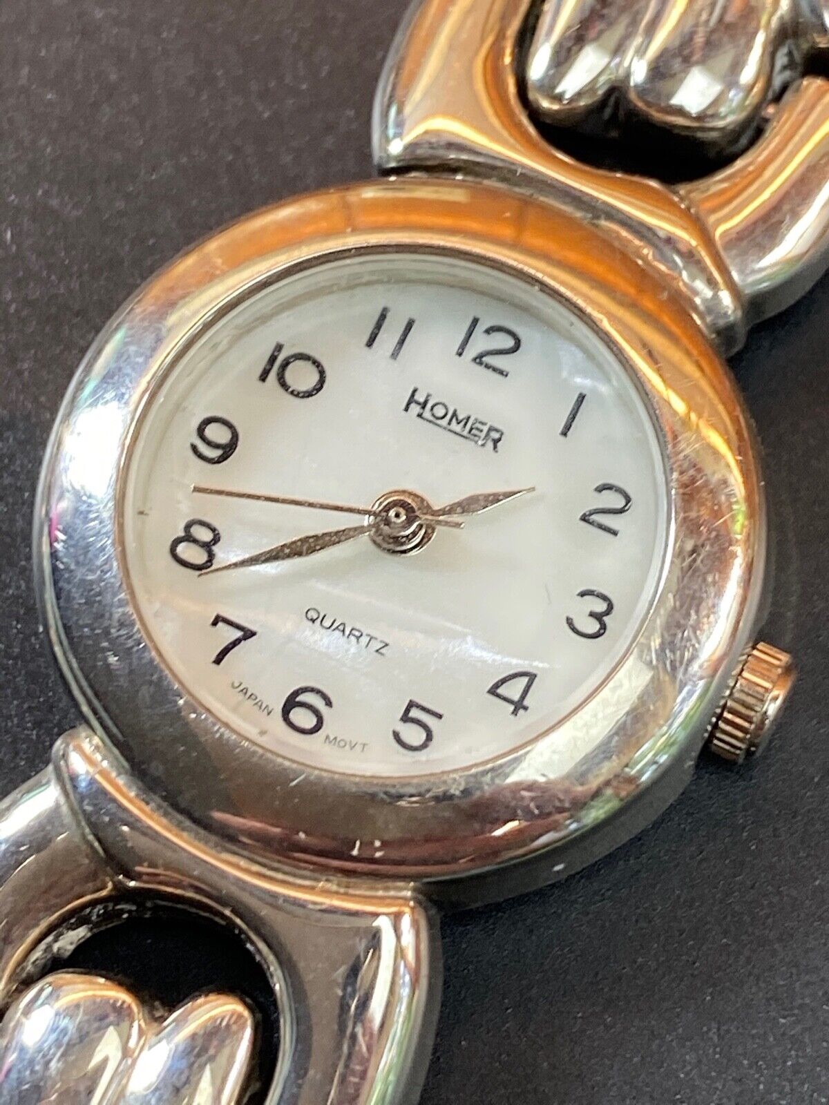 Vintage Homer women's silver tone dress watch - new battery. 