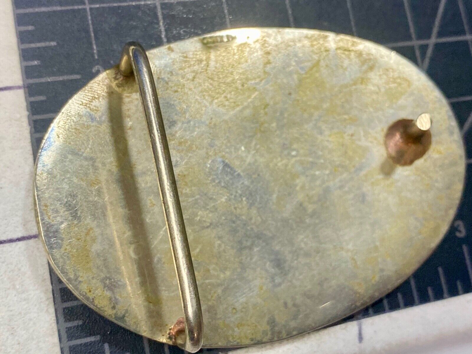 Vintage Inlaid Mother of Pearl MEXICO Spelled Out country belt buckle 
