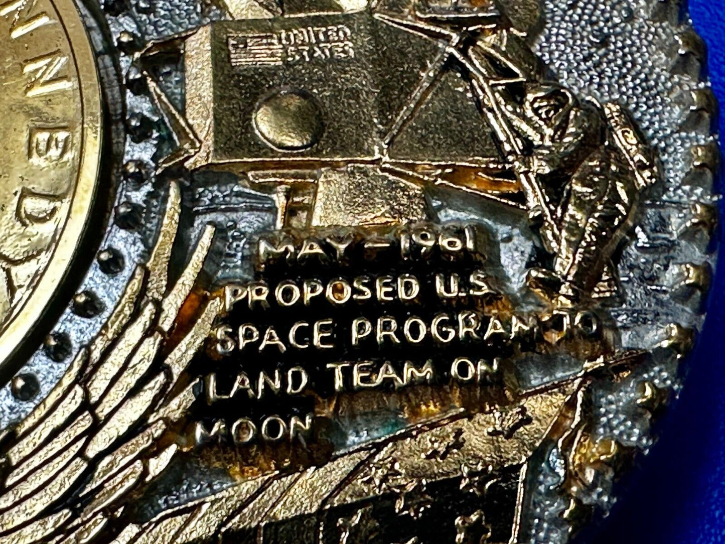 American John F Kennedy President Coin Belt Buckle First Edition #2173 ADM