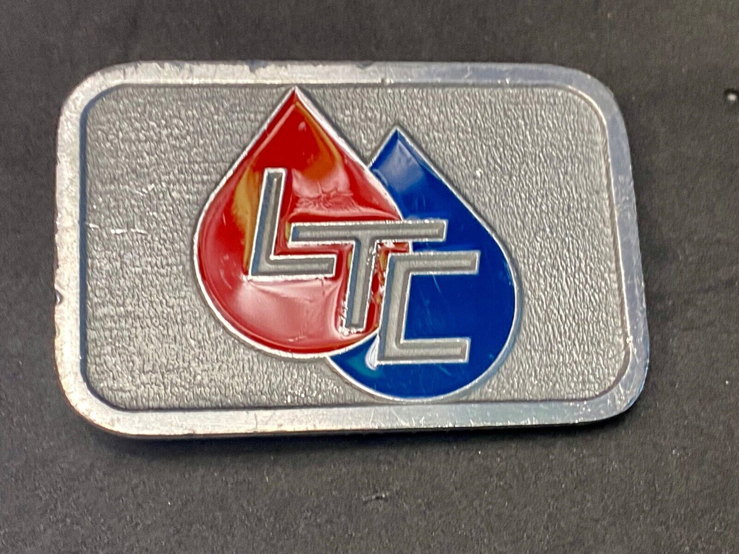 Vintage LTC Fuel Gas Oil energy logo company belt buckle by CD-Hit