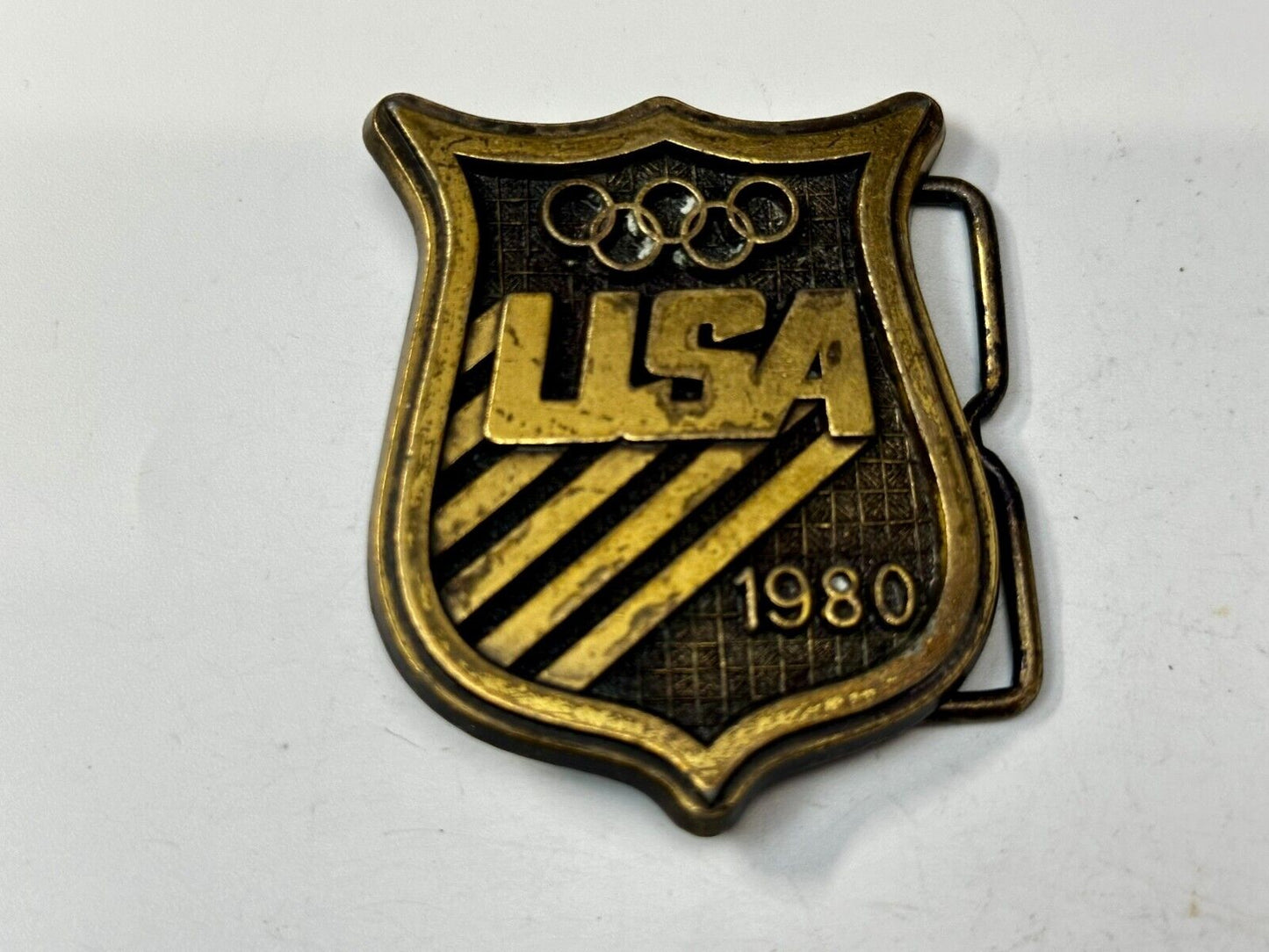 1980 USA Olympic Committee Vintage Paul Rollins Belt Buckle by RJ