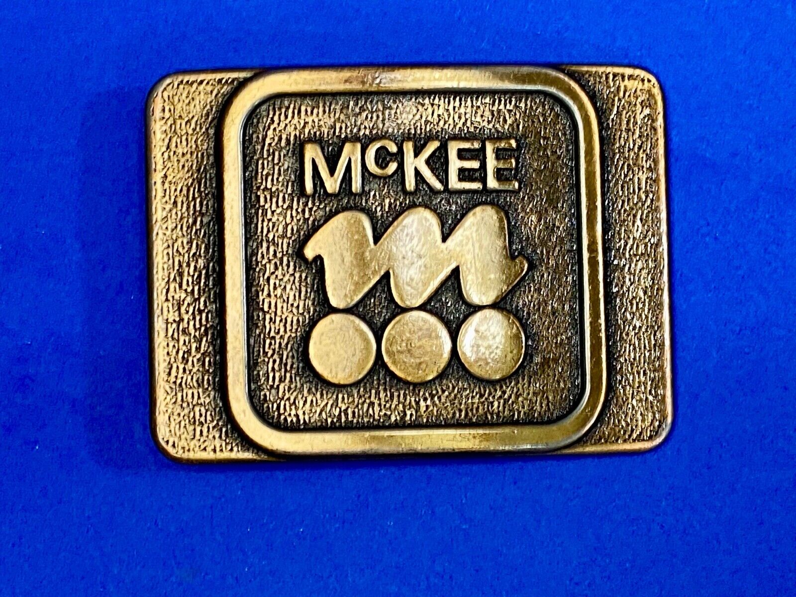 Vintage  Mckee Bakery Company Logo? Promotional Belt Buckle 