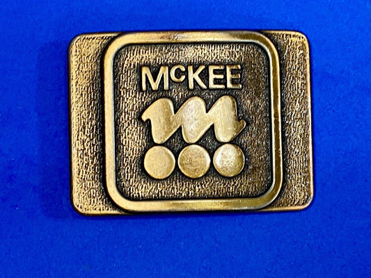 Vintage  Mckee Bakery Company Logo? Promotional Belt Buckle 