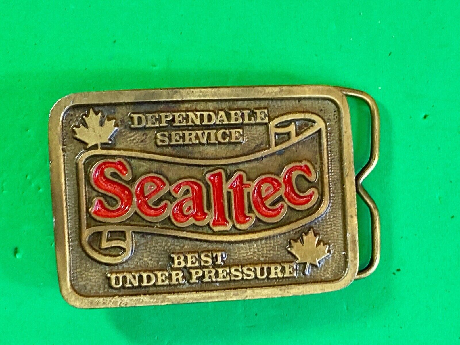 Vintage Belt Buckle - Sealtec - Company - Dependable Service Best Under Pressure