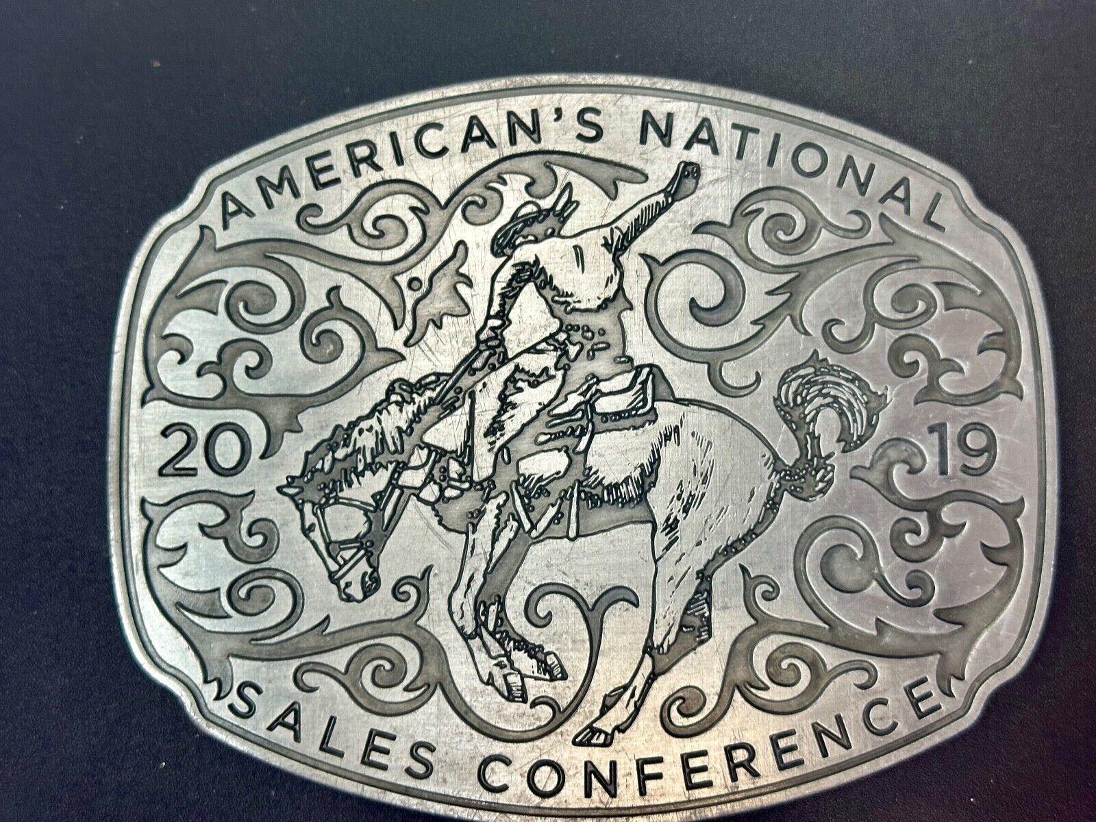 Americas National Sales Conference LARGE rodeo cowboy style belt buckle by SIMBA