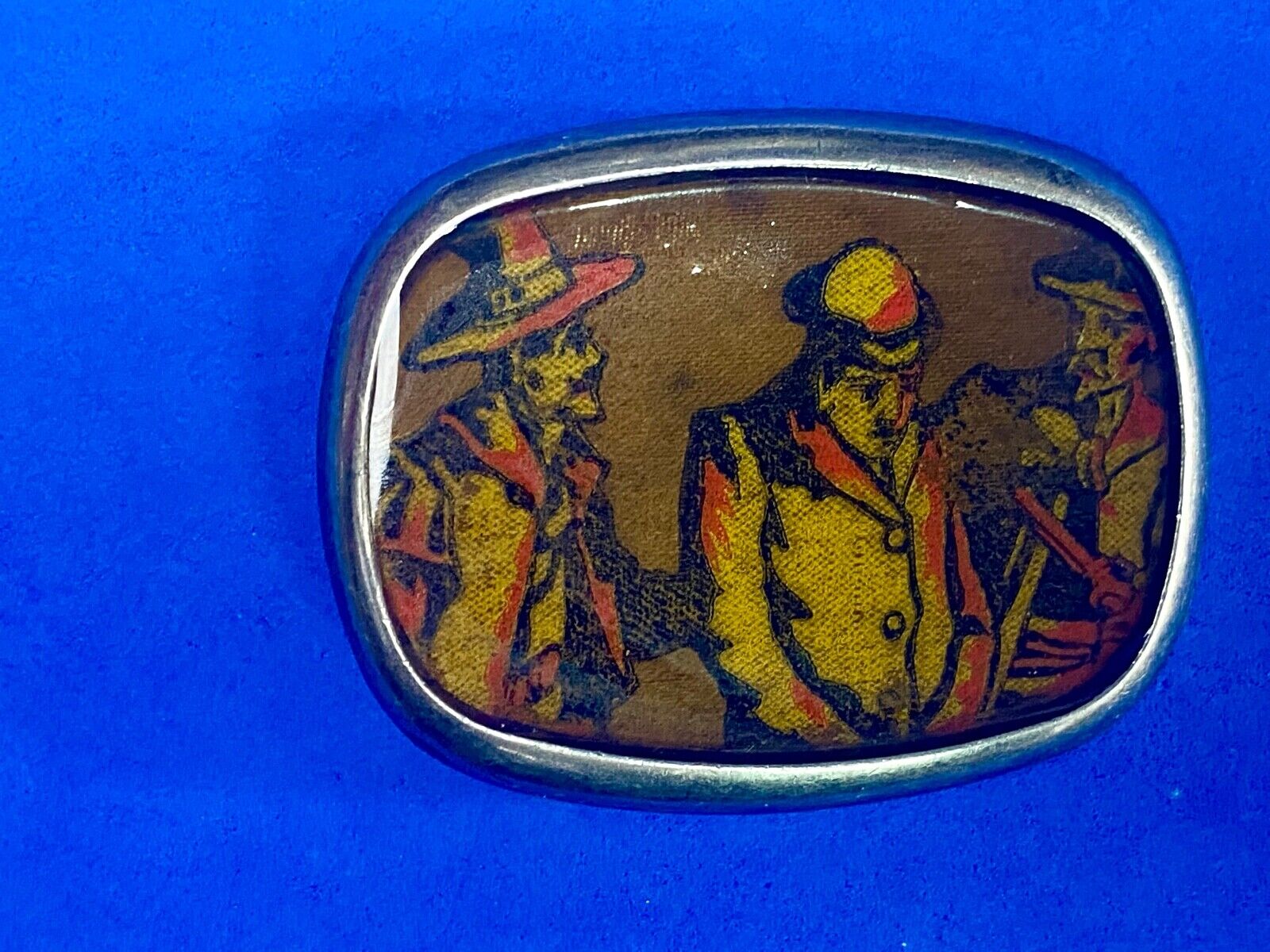 719 Story Picture Belt Buckle   - Old Time Movie Stars