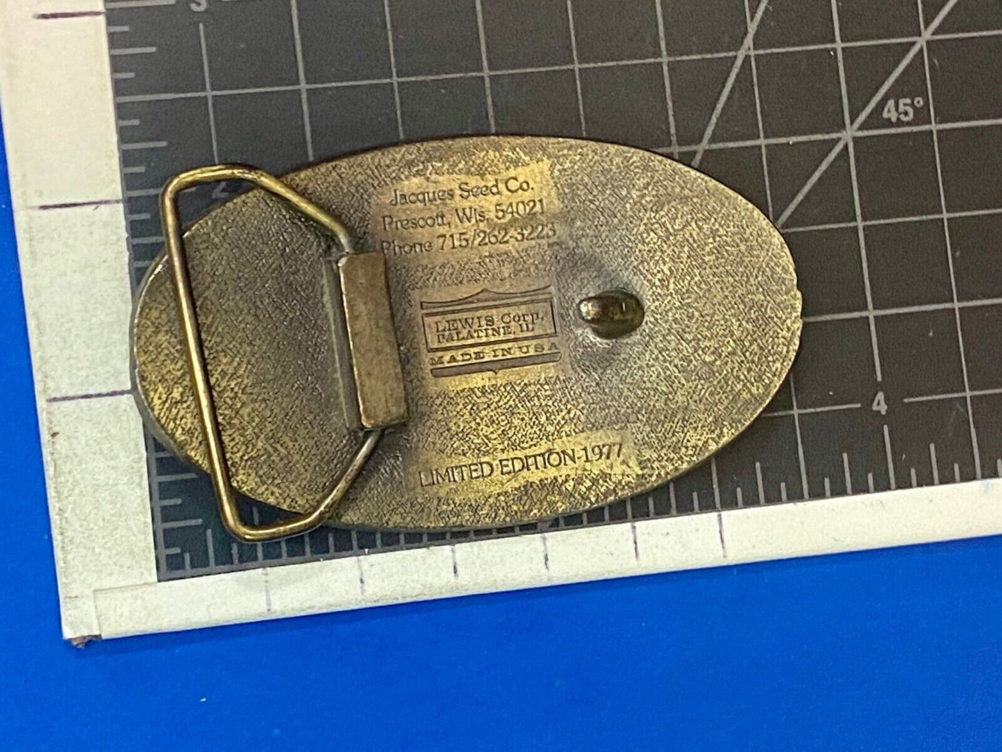 Vintage Jacques Seeds USA Farming Limited Edition 1977 Belt Buckle by Lewis 