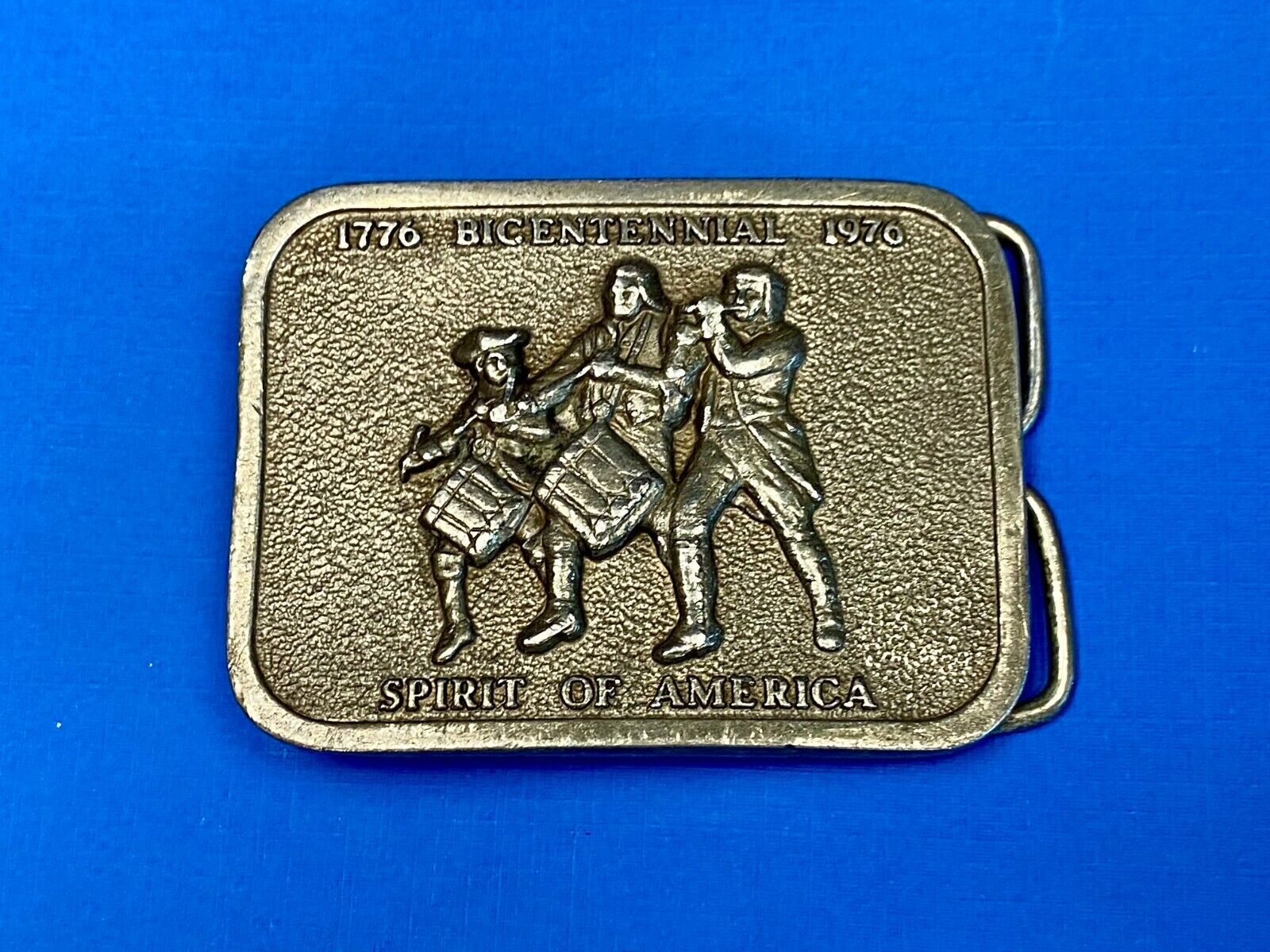 1976 Bicentennial Spirit Of America Marching Band 1776-1976 Bergamot Belt Buckle