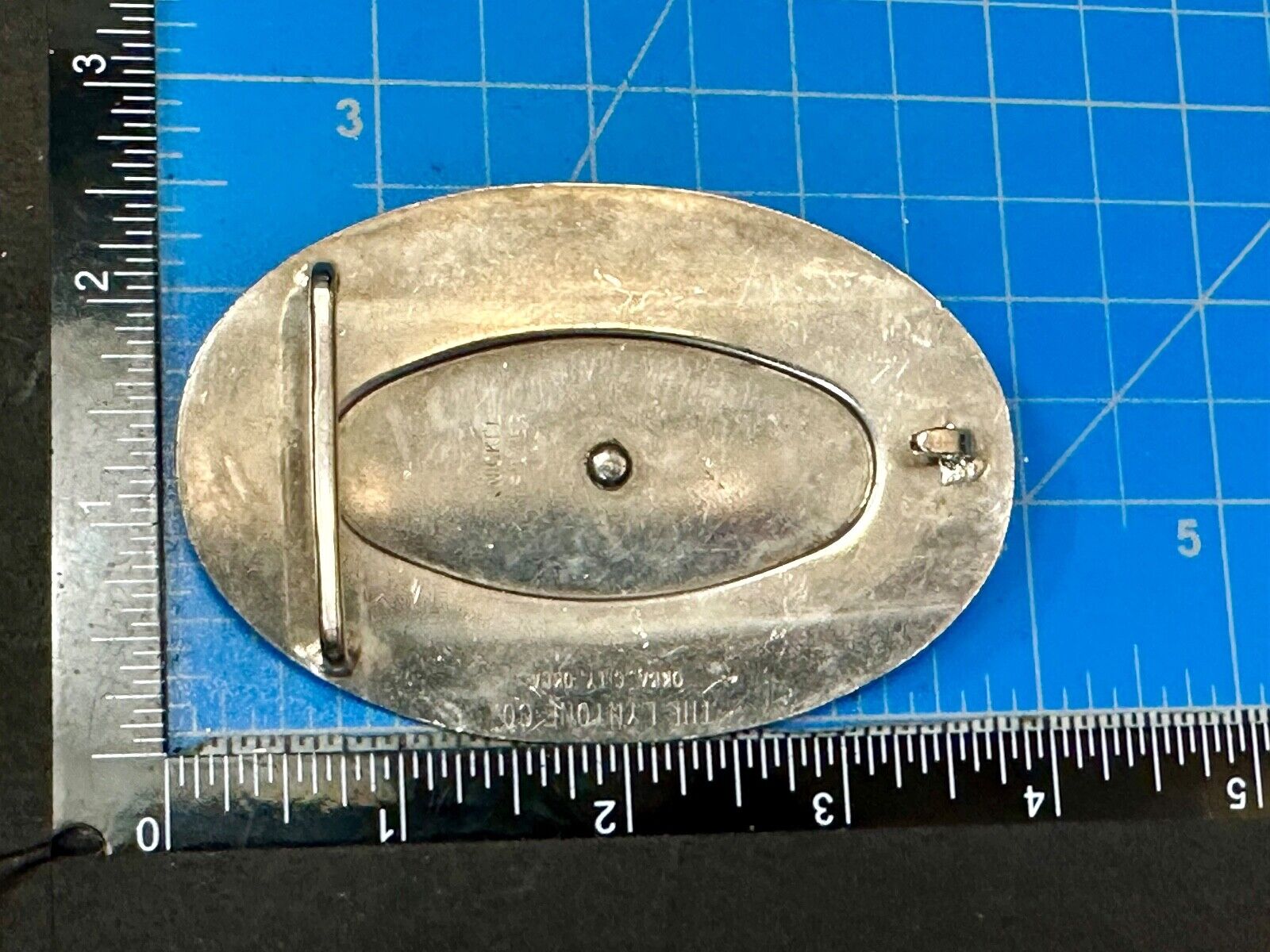 Vintage Horse Head Nickel Silver Oval Belt Buckle by The LynTone Company