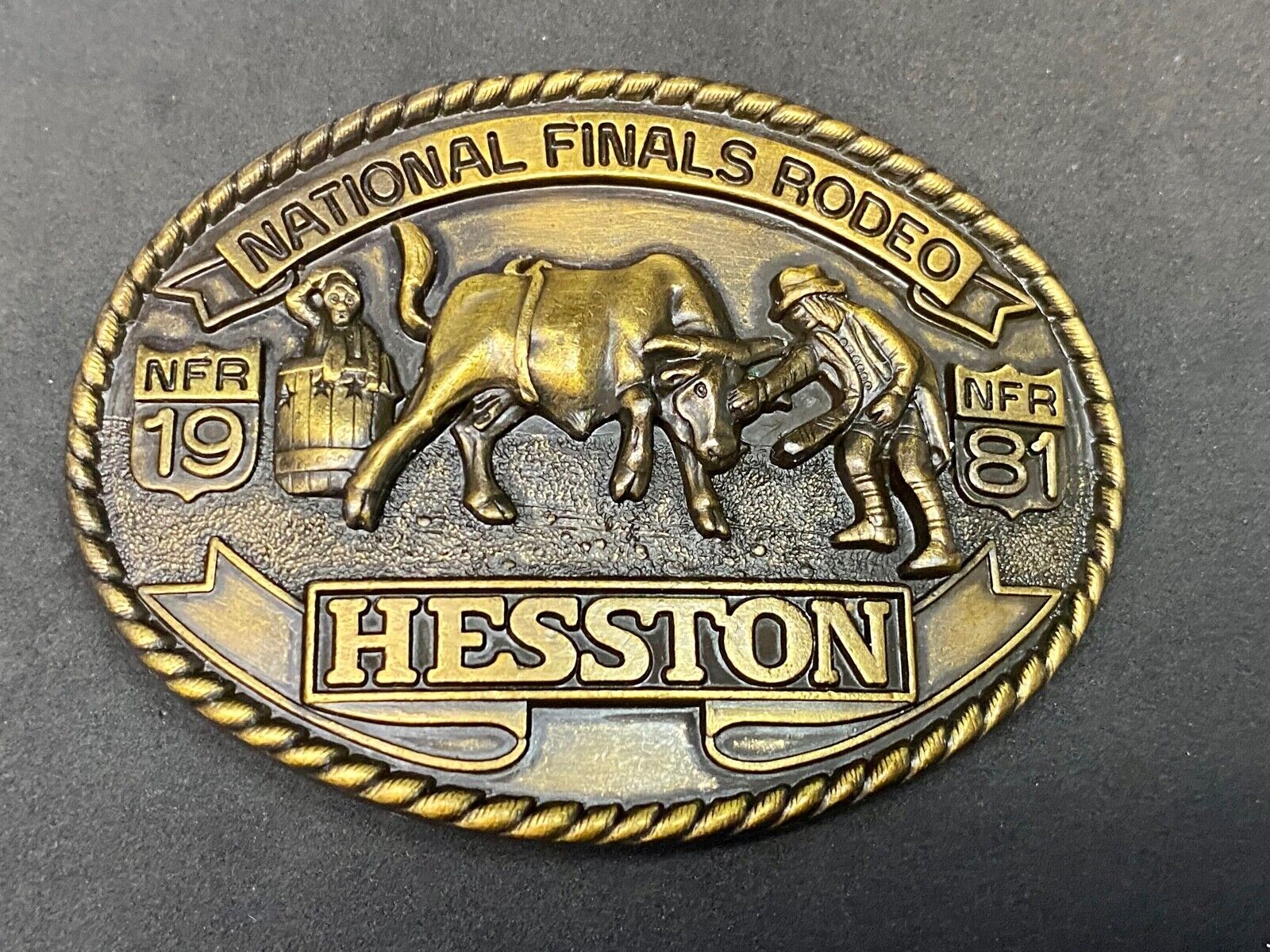 1981 Nfr Hesston Rodeo Finals, Limited Edition Collector's Belt Buckle