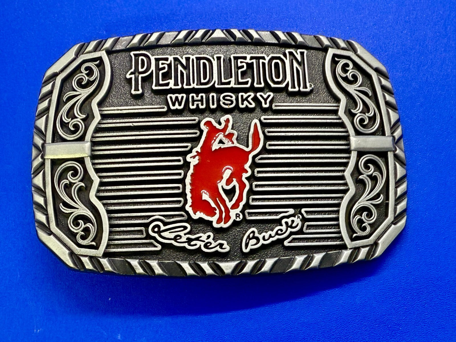 2025 Pendleton Whiskey Let'er Buck Rodeo Cowboy Montana Silversmiths Belt Buckle