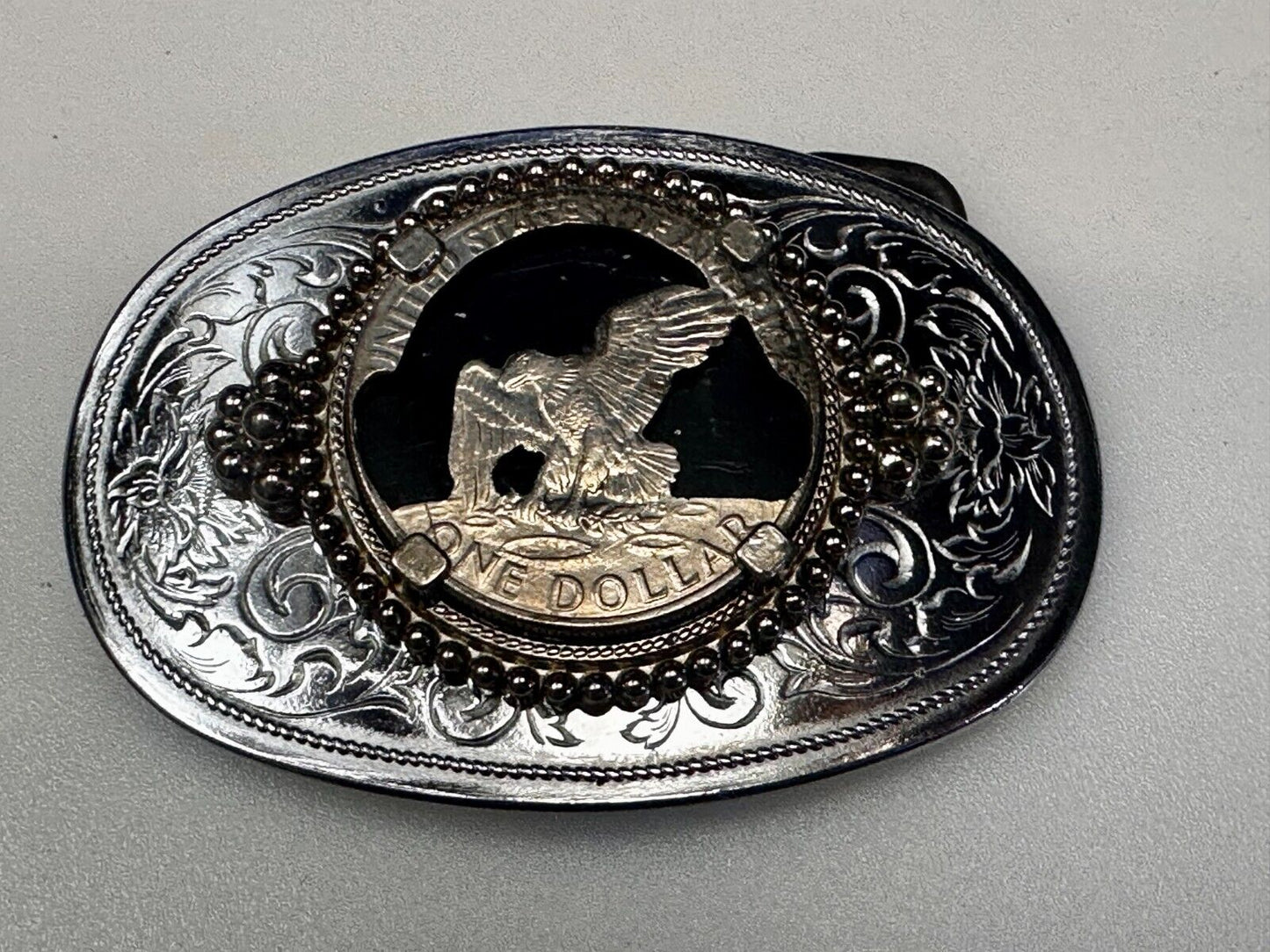 American Eagle Belt Buckle - or blank for your silver dollar coin or 39mm stone!